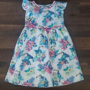 Penelope Mack Blue and Pink Flutter Sleeve Sundress